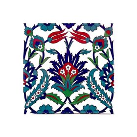 Armada Çini Ac 19 20x20 cm Laleli Desen Osmanlı Çini Seramik Karo