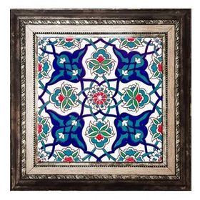 Armada Çini Ac 27 Kütahya Rumi Desenli İznik Çini 20x20 cm Pano