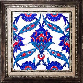 Armada Çini Ac 30 İznik Desen Kütahya Çini 20x20 cm Pano