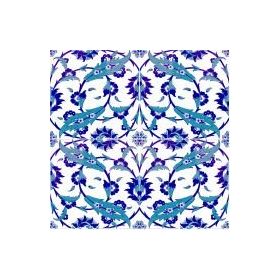 Armada Çini Ac 32 20x20 cm Selçuklu Mavi Beyaz Kütahya Çini Karo