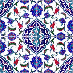 Armada Çini Ac 44 20x20 cm Osmanlı İznik Desen Kütahya Çini Karo