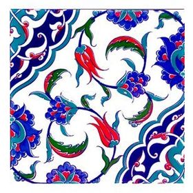 Armada Çini Ac 44 20x20 cm Osmanlı İznik Desen Kütahya Çini Karo