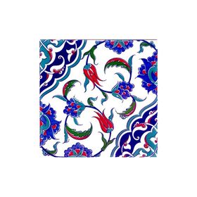Armada Çini Ac 44 20x20 cm Osmanlı İznik Desen Kütahya Çini Karo