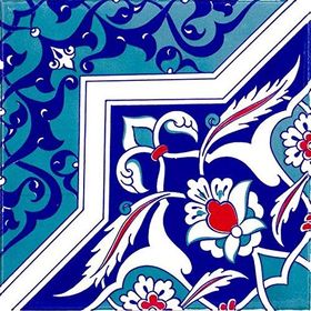 Armada Çini Ac 49 20x20 cm Türkmen Yıldız Desenli Kütahya Çini Karo