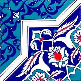 Armada Çini Ac 49 20x20 cm Türkmen Yıldız Desenli Kütahya Çini Karo
