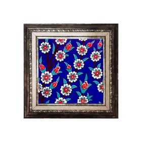 Armada Çini Ac 60 Kobalt Papatya Kütahya Çini Desenli 20x20 cm Pano