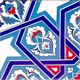 Armada Çini Ac 72 20x20 cm Selçuk Yıldızı Geometrik Çini Karo