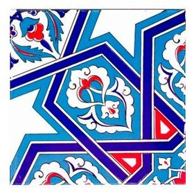 Armada Çini Ac 72 20x20 cm Selçuk Yıldızı Geometrik Çini Karo