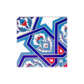 Armada Çini Ac 72 20x20 cm Selçuk Yıldızı Geometrik Çini Karo