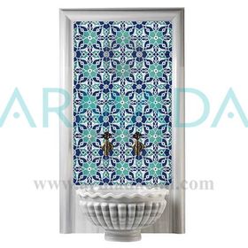 Armada Çini Ac 80 20x20 cm Selçuklu İznik Desen Kütahya Çini Karo