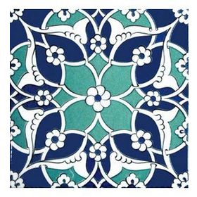 Armada Çini Ac 80 20x20 cm Selçuklu İznik Desen Kütahya Çini Karo