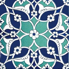 Armada Çini Ac 80 20x20 cm Selçuklu İznik Desen Kütahya Çini Karo