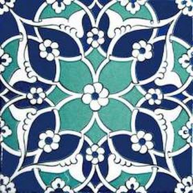 Armada Çini Ac 80 20x20 cm Selçuklu İznik Desen Kütahya Çini Karo