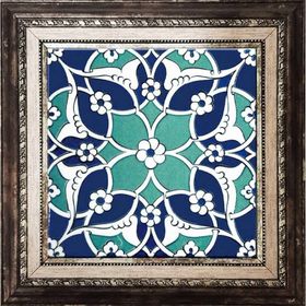 Armada Çini Ac 80 Selçuklu İznik Desen Kütahya Çini 20x20 cm Pano