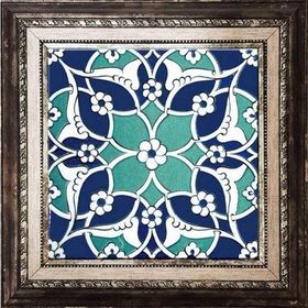 Armada Çini Ac 80 Selçuklu İznik Desen Kütahya Çini 20x20 cm Pano