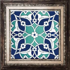 Armada Çini Ac 80 Selçuklu İznik Desen Kütahya Çini 20x20 cm Pano