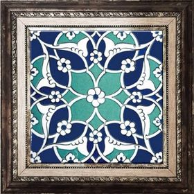 Armada Çini Ac 80 Selçuklu İznik Desen Kütahya Çini 20x20 cm Pano