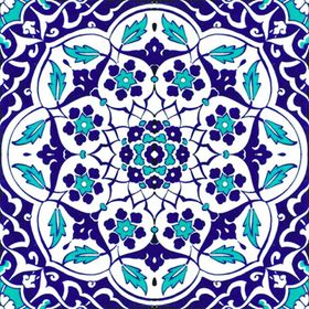 Armada Çini Ac 92 20x20 cm Osmanlı Mavi Beyaz Kütahya Çini Karo