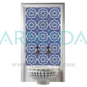 Armada Çini Ac 92 20x20 cm Osmanlı Mavi Beyaz Kütahya Çini Karo