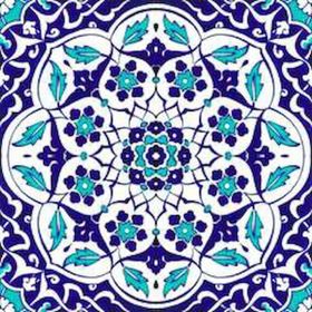 Armada Çini Ac 92 20x20 cm Osmanlı Mavi Beyaz Kütahya Çini Karo