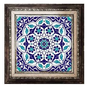 Armada Çini Ac 92 Osmanlı Mavi Beyaz Kütahya Çini 20x20 cm Pano