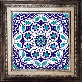 Armada Çini Ac 92 Osmanlı Mavi Beyaz Kütahya Çini 20x20 cm Pano