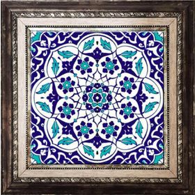 Armada Çini Ac 92 Osmanlı Mavi Beyaz Kütahya Çini 20x20 cm Pano