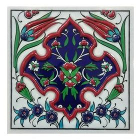 Armada Çini ED 102 Madalyon El Dekoru 10x10 cm Çini Pano