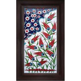 Armada Çini ED 150 20x40 cm Lalezar Eldekoru Çini Pano