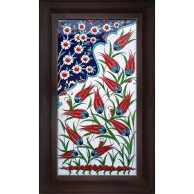 Armada Çini ED 150 20x40 cm Lalezar Eldekoru Çini Pano