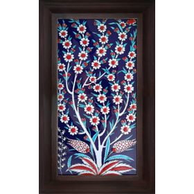 Armada Çini ED 162 20x40 cm Hayat Ağacı Eldekoru Çini Pano