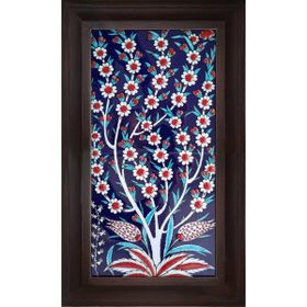 Armada Çini ED 162 20x40 cm Hayat Ağacı Eldekoru Çini Pano