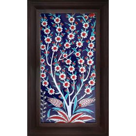 Armada Çini ED 162 20x40 cm Hayat Ağacı Eldekoru Çini Pano