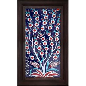 Armada Çini ED 162 20x40 cm Hayat Ağacı Eldekoru Çini Pano
