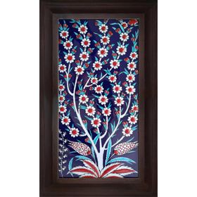 Armada Çini ED 162 20x40 cm Hayat Ağacı Eldekoru Çini Pano