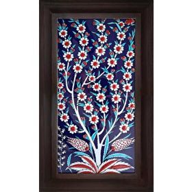 Armada Çini ED 162 20x40 cm Hayat Ağacı Eldekoru Çini Pano