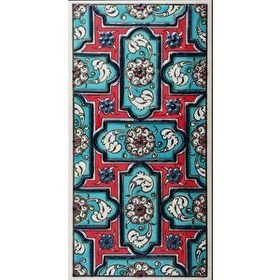 Armada Çini ED 218 10x20 cm Turkuaz Geometrik Eldekoru Çini Karo