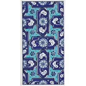 Armada Çini ED 220 10x20 cm Mavi Geometrik Eldekoru Çini Karo