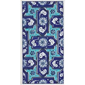 Armada Çini ED 220 10x20 cm Mavi Geometrik Eldekoru Çini Karo