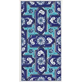 Armada Çini ED 220 10x20 cm Mavi Geometrik Eldekoru Çini Karo