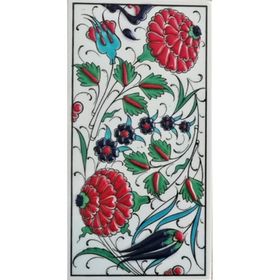 Armada Çini ED 221 İki Karanfil El Dekoru 10x20 cm Çini