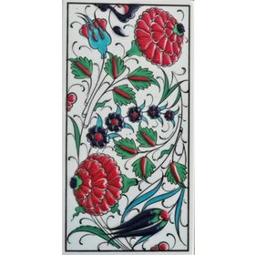 Armada Çini ED 221 İki Karanfil El Dekoru 10x20 cm Çini