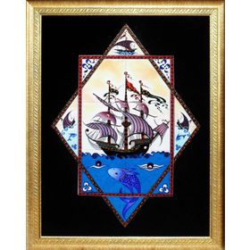 Armada Çini ED682 Yıldız Kalyon 80x100 cm Çini Pano