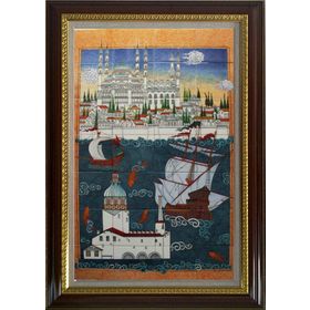 Armada Çini ED683 İstanbul Sahnesi 80x140 cm Çini Pano