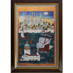 Armada Çini ED683 İstanbul Sahnesi 80x140 cm Çini Pano