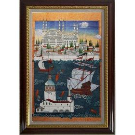 Armada Çini ED683 İstanbul Sahnesi 80x140 cm Çini Pano
