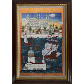 Armada Çini ED683 İstanbul Sahnesi 80x140 cm Çini Pano