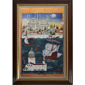 Armada Çini ED683 İstanbul Sahnesi 80x140 cm Çini Pano