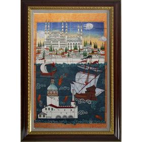 Armada Çini ED683 İstanbul Sahnesi 80x140 cm Çini Pano