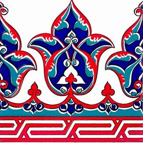 Armada Çini KS-1 Osmanlı Desenli 20x20 cm Taç Seramik Çini Bordür